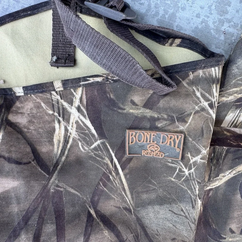 RedHead Bone-Dry Men's US Size 9 Hip Wader Boot Camo Straps Waterproof 600g
